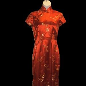 Red Asian dress